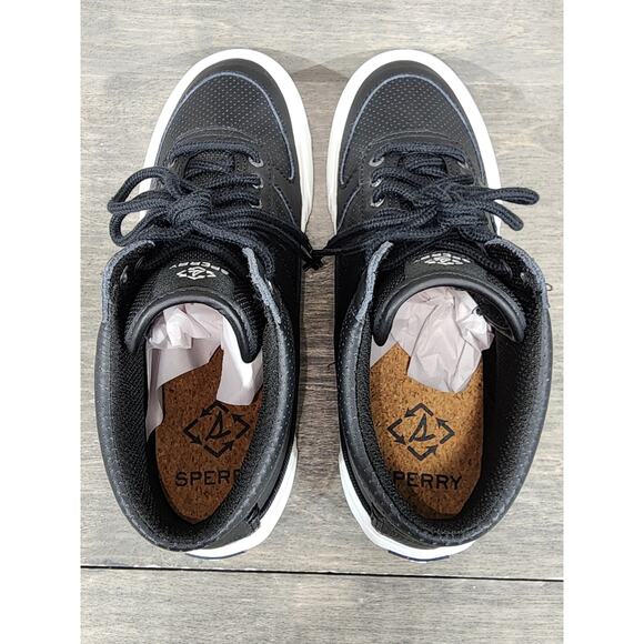 Sperry Soletide Mid Seacycled Black Sneakers Size 8 Womens - Picture 8 of 10